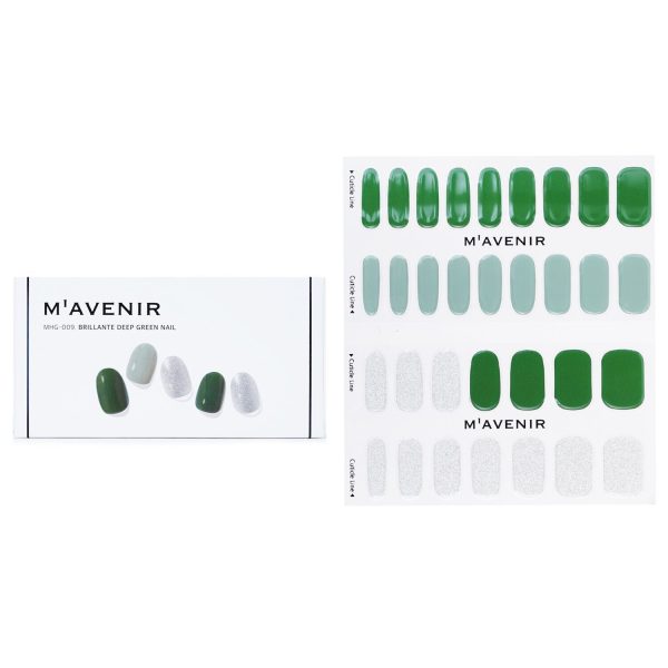 Mavenir Nail Sticker (Green) - # Brillante Deep Green Nail  32pcs For Sale