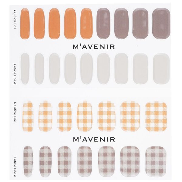 Mavenir Nail Sticker (Patterned) - # Autumn Picnic Check Nail  32pcs For Sale