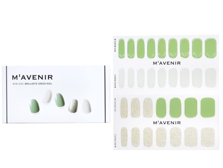 Mavenir Nail Sticker (Green) - # Brillante Green Nail  32pcs For Discount