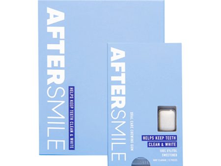 Aftersmile Oral Care Chewing Gum (Clean & White Teeth) Mint Sleeve x 10 Display 12 Piece Online now