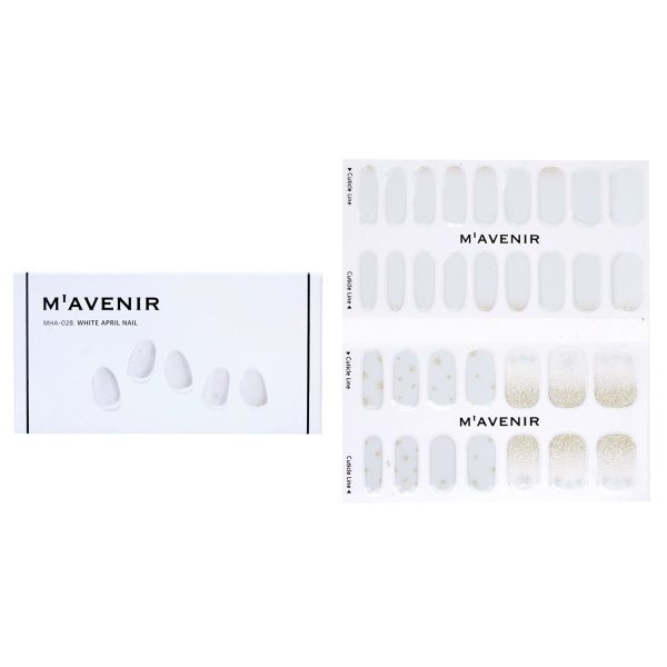 Mavenir Nail Sticker (White) - # White April Nail  32pcs Online now