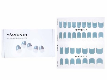 Mavenir Nail Sticker (Blue) - # Gray Deep French Nail  32pcs Online Sale