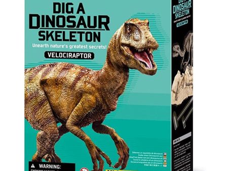 4M KidzLabs Dig a Dinosaur Skeleton Velociraptor  37x18x22.5mm Online