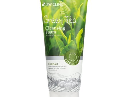 3W Clinic Cleansing Foam - Green Tea  100ml 3.38oz Discount