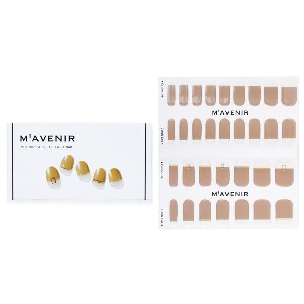 Mavenir Nail Sticker (Brown) - # Gold Cafe Latte Nail  32pcs Hot on Sale