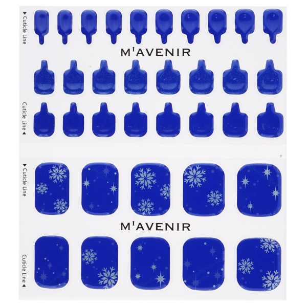 Mavenir Nail Sticker (Blue) - # Romantic Snow Night Pedi  36pcs Discount