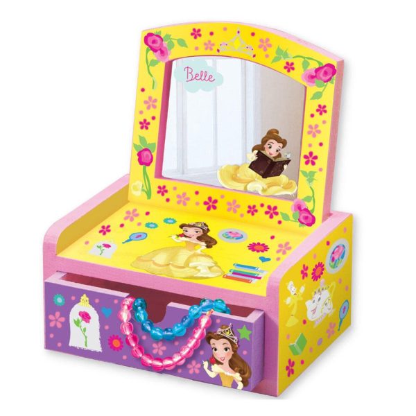 4M Disney Belle Design Your Own Wooden Mirror Chest  50x19x23mm Fashion