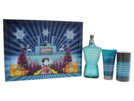 Jean Paul Gaultier Le Male by Jean Paul Gaultier for Men - 3 Pc Gift Set 4.2oz EDT Spray, 1.6oz Soothing After Shave Balm, 2.6oz Alcohol-Free Deodorant Stick Cheap