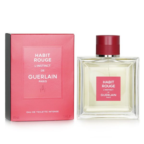 Guerlain Habit Rouge L Instinct Eau De Toilette Intense Spray  100ml 3.3oz For Cheap