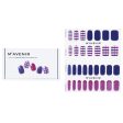 Mavenir Nail Sticker (Patterned) - # Gingham Check With Purple Nail  32pcs Online Sale