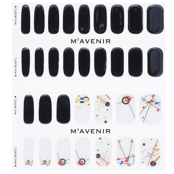 Mavenir Nail Sticker (Black) - # Kandinsky Segment Nail  32pcs Online now