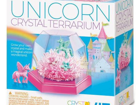 4M Crystal Imaginations Unicorn Crystal Terrarium US  35x28x19mm For Sale