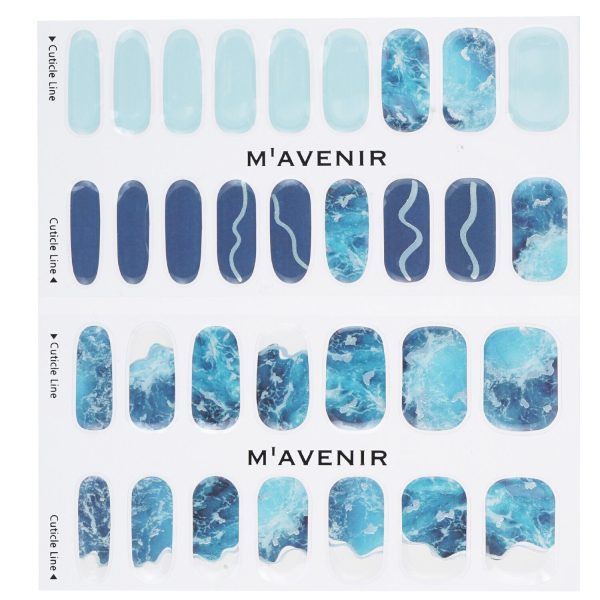 Mavenir Nail Sticker (Blue) - # Deep Water Wave Nail  32pcs Online