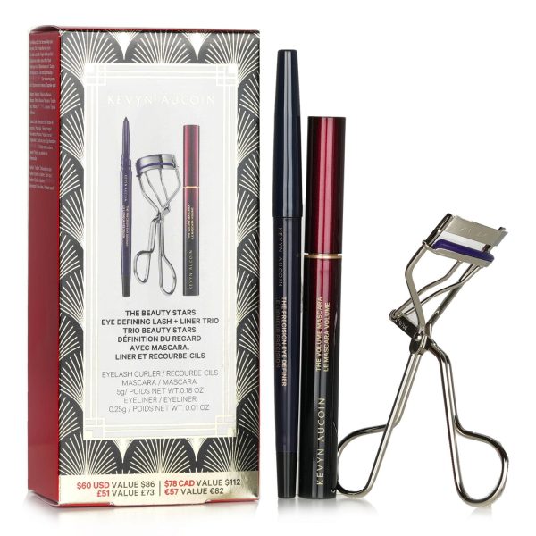 Kevyn Aucoin The Beauty Stars: Eye Defining Lash + Liner Trio: 1x Eyelash Curler + 1x Mascara + 1x Eyeliner  3pcs on Sale