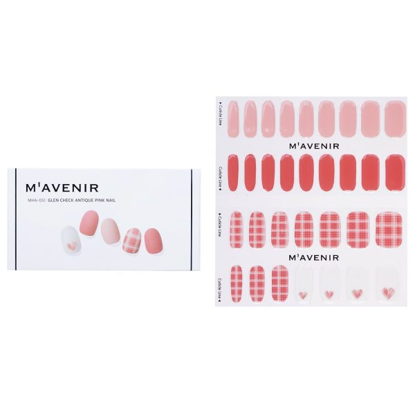 Mavenir Nail Sticker - # Glen Check Antique Pink Nail  32pcs Cheap