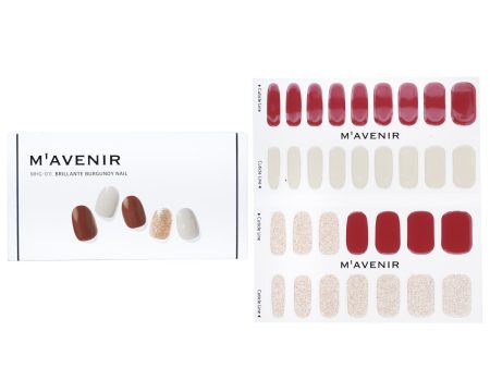 Mavenir Nail Sticker (Red) - # Brillante Burgundy Nail  32pcs Online now