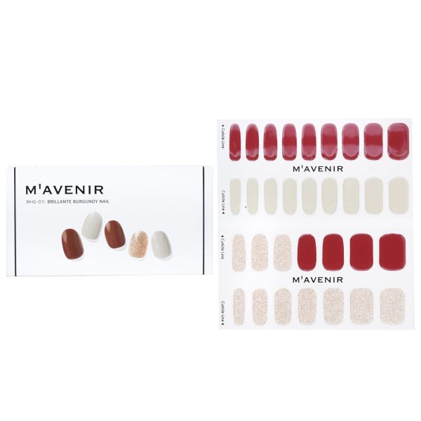 Mavenir Nail Sticker (Red) - # Brillante Burgundy Nail  32pcs Online now