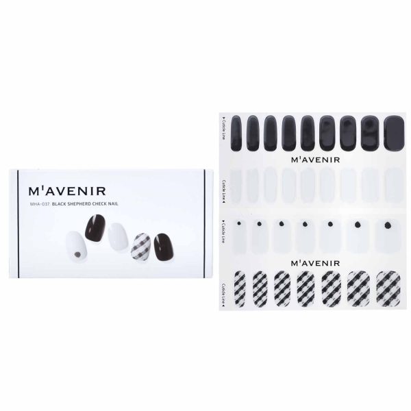 Mavenir Nail Sticker (White) - # Black Shepherd Check Nail  32pcs Online