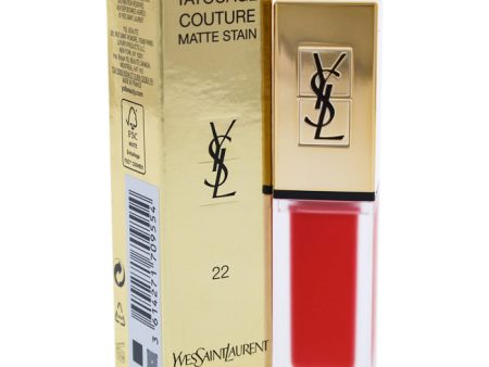 Yves Saint Laurent Tatouage Couture Liquid Matte Lip Stain - 22 Corail Anti-Mainstream by Yves Saint Laurent for Women - 0.2 oz Lip Gloss For Sale