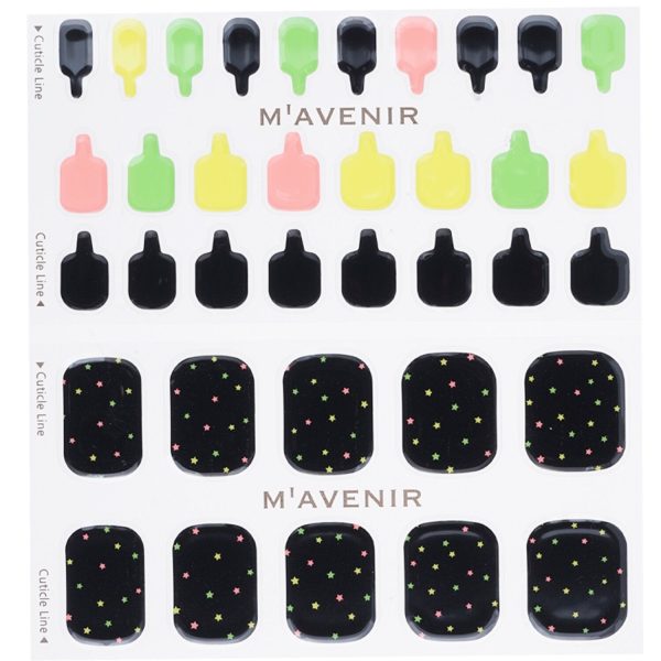 Mavenir Nail Sticker (Black) - # Kandinsky Segment Nail  32pcs Online now