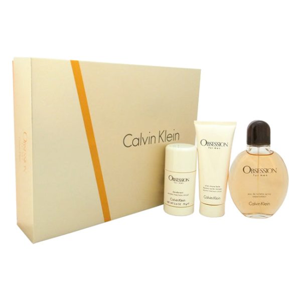 Calvin Klein Obsession by Calvin Klein for Men - 3 Pc Gift Set 4oz EDT Spray, 2.6oz Deodorant Stick, 3.4oz After Shave Balm Discount