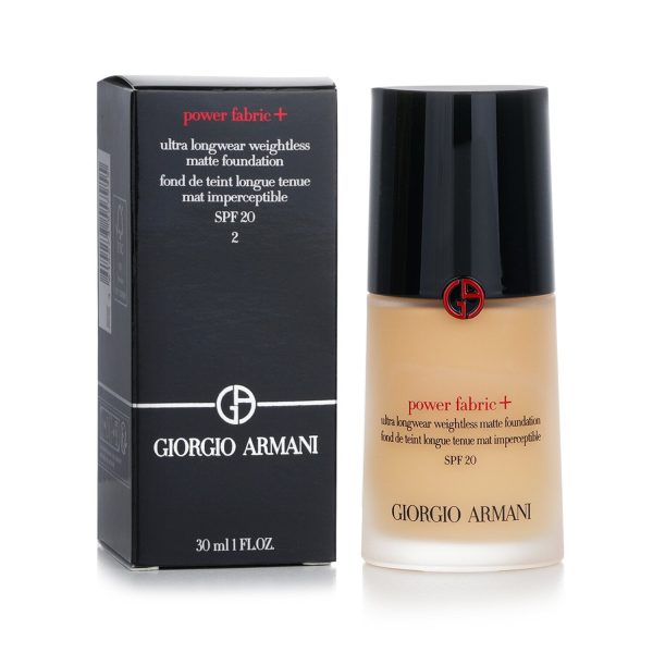 Giorgio Armani Power Fabric+ Ultra Longwear Weightless Matte Foundation SPF 20 - # 3.25  30ml 1oz Discount