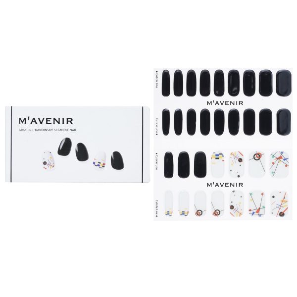 Mavenir Nail Sticker (Black) - # Kandinsky Segment Nail  32pcs Online now