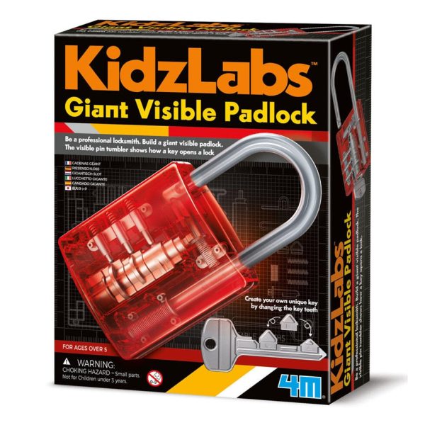 4M KidzLabs Giant Visible Padlock  37x18x22.5mm Online now