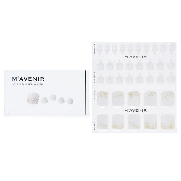 Mavenir Nail Sticker (White) - # Gold Starlight Pedi  36pcs For Sale