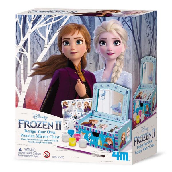 4M Disney Frozen II Design Your Own Wooden Mirror Chest  50x19x23mm Sale