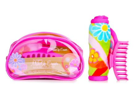 MakeUp Eraser Flowerbomb Set (1x MakeUp Eraser Cloth + 1x Hair Claw Clip + 1x Bag)  2pcs+1bag Discount