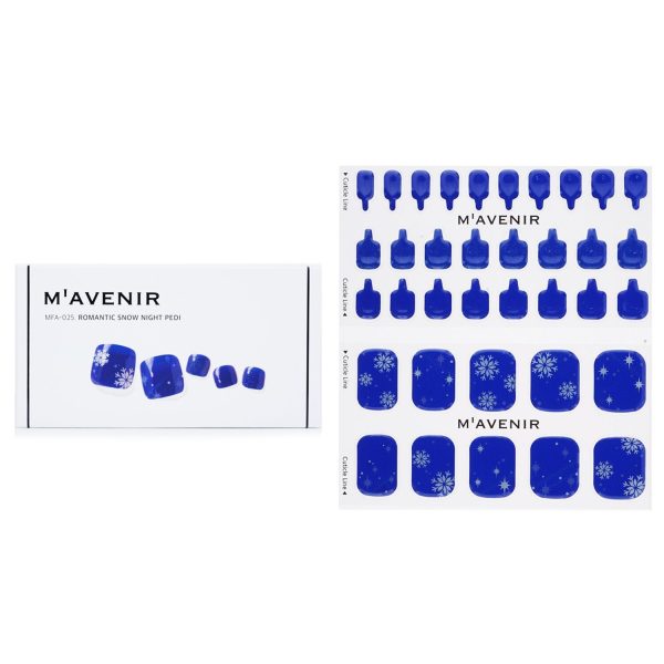 Mavenir Nail Sticker (Blue) - # Romantic Snow Night Pedi  36pcs Discount