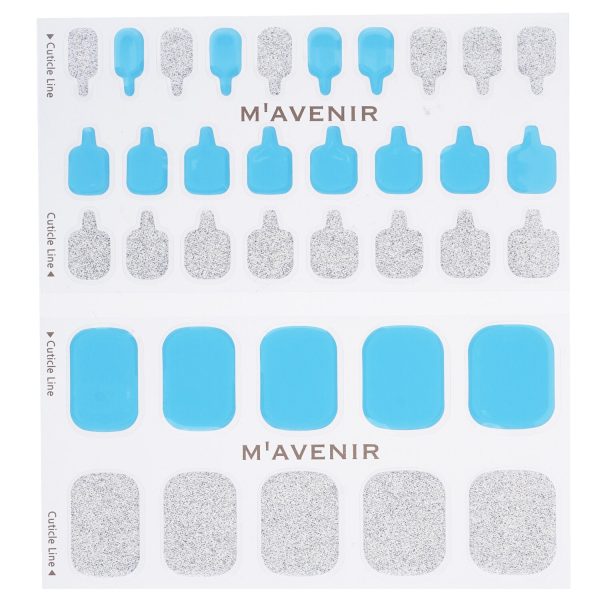 Mavenir Nail Sticker (Assorted Colour) - # Dusty Blue Pedi  36pcs For Sale