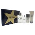 Giorgio Armani Acqua Di Gio by Giorgio Armani for Men - 4 Pc Gift Set 3.4oz EDT Spray, 0.5oz EDT Spary, 2.6oz Alcohol Free Deodorant Stick, 2.5oz After Shave Balm For Discount