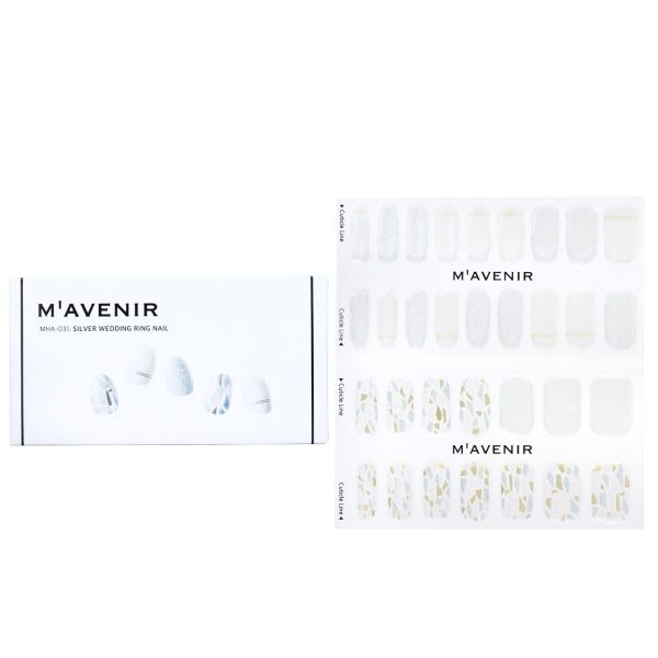 Mavenir Nail Sticker (White) - # Silver Wedding Ring Nail  32pcs Online