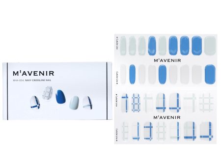 Mavenir Nail Sticker (Patterned) - # Navy Crossline Nail  32pcs Discount