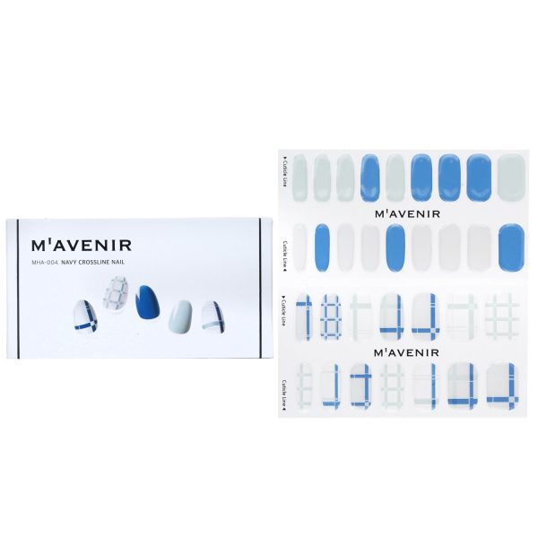 Mavenir Nail Sticker (Patterned) - # Navy Crossline Nail  32pcs Discount