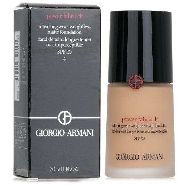 Giorgio Armani Power Fabric+ Ultra Longwear Weightless Matte Foundation SPF 20 - # 4  30ml 1oz For Discount